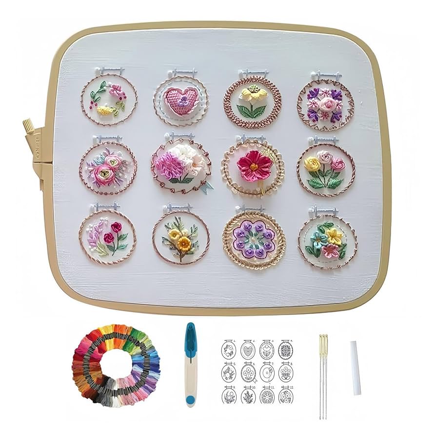 Amazon | 縫製キット 3D 花刺繍キットパターン手作り小さな花